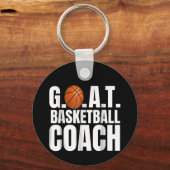 全時間コーチもっとも偉大のヤギのバスケットボール監督 キーホルダー (正面)