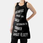 全時間食事Breakfast Lunch Dinner Black エプロン (インサイチュ)