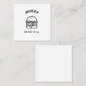 全最高のてのバーガー スクエア名刺 (正面/裏面)