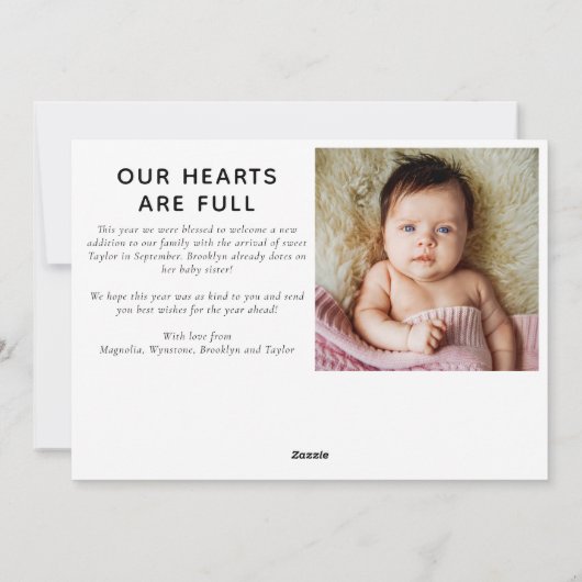 全最高の休生誕生発表の贈り物 シーズンカード (裏面)