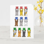 全最高の猫 カード (黄色い花)