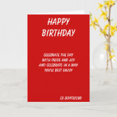 全最高の部の元ボーイフレンド誕生日カード カード (黄色い花)