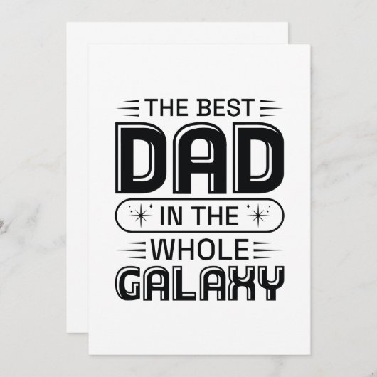 全最高の銀河系のパパ サンキューカード (正面/裏面)
