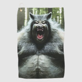 全村ゴル食べフタオルを歩く人狼 ゴルフタオル (正面)