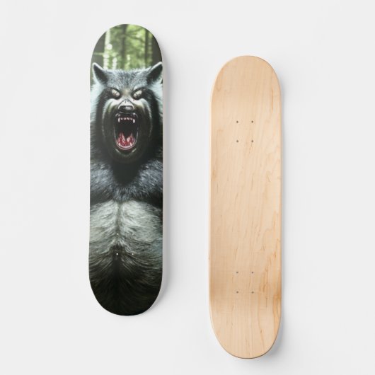 全村スケートボ食べーボードを歩く人間ウルフ スケートボード (正面)