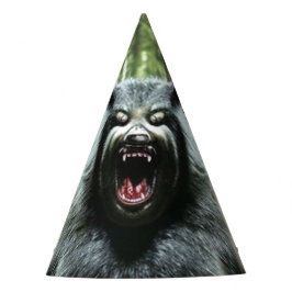 全村食べのパーティー帽をかぶった狼男 パーティーハット