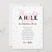 全束ドーナツテーマの誕生会を感謝していしています サンキューカード (正面)