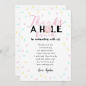 全束ドーナツテーマの誕生会を感謝していしています サンキューカード (正面/裏面)