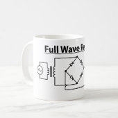 全波整流器のマグ コーヒーマグカップ (正面左)