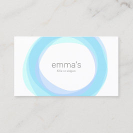 全淡い青の円 名刺