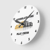 全滅させて下さい時間の演劇のチェス(反射チェスのこまセット)を ラウンド壁時計 (傾斜)