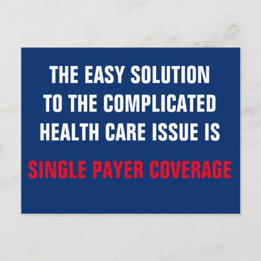 全独身の健康保険の支払者 ポストカード (正面)