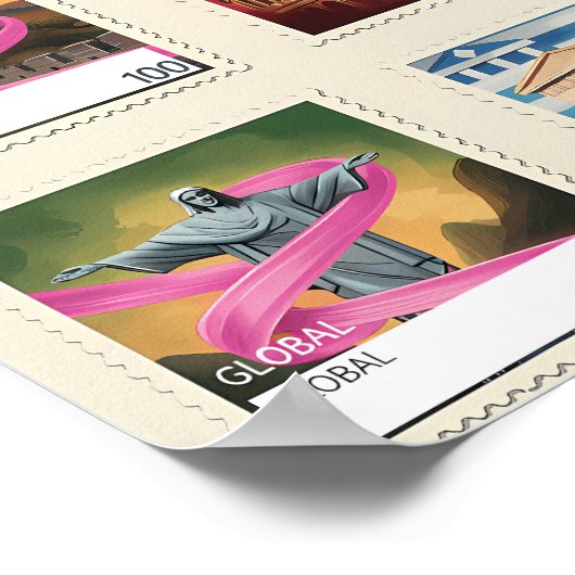 全球乳がん認識度 ポスター (角)