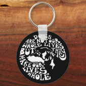 全生涯 – bw キーホルダー (正面)