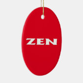 全白紅楕円形セラミックオーナメント セラミックオーナメント (右)