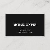 全白黒モダンモノグはっきりしたラム 名刺 (裏面)