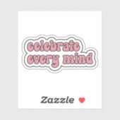 全祝心ピンク神経多様性 シール (シート)