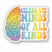 全祝種の心Adhd認識度ギフト シール (正面)