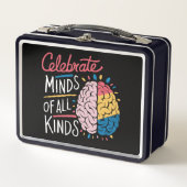 全祝種の自閉症意識の精神 メタルランチボックス (正面)