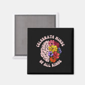 全祝種類の神経多様性自閉症の心 マグネット (正面/裏面)