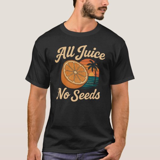 全種なしジュースおもしろい男性血管切除術レトロ Tシャツ (正面)