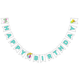 全管状80の誕生日 バンティングフラッグ