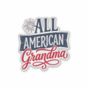 全米おばあちゃん愛国ファイヤーワークデザイン1 シール (正面)