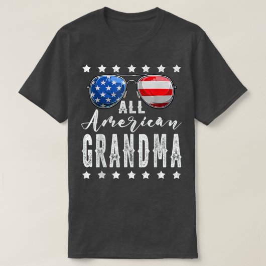 全米おばあちゃん7月サングラスファミリーの4th tシャツ (デザイン正面)