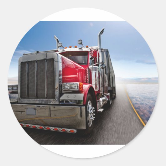 全米のトラック運転手 ラウンドシール (正面)