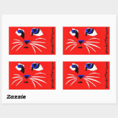 全米のプッシー 長方形シール (シート)