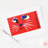 全米のプッシー 長方形シール (封筒)