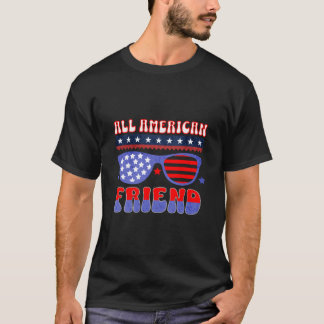 全米の友達 7月4日 アメリカ愛国サングラス Tシャツ