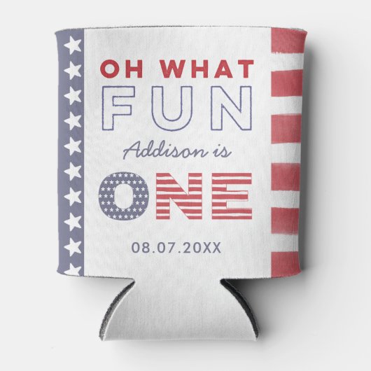 全米の夏の最初の誕生日パーティーのお願い 缶クーラー (正面)