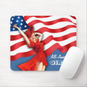 全米の少女。レトロのピンアップ マウスパッド (マウス)