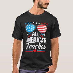 全米の教師、独立記念日をお祝いします Tシャツ