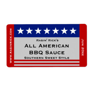 全米の星とストライプ食品コンテナ ラベル