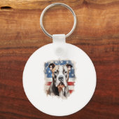 全米の犬好きのピットブル キーホルダー (正面)