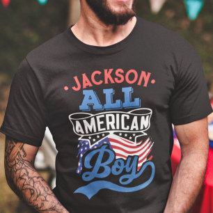 全米の男の子4th 7月の愛国家族懇親会 tシャツ