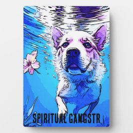 全米の花付きスイミングドッグ フォトプラーク