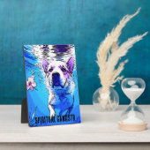 全米の花付きスイミングドッグ フォトプラーク (側面)