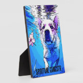 全米の花付きスイミングドッグ フォトプラーク (側面)