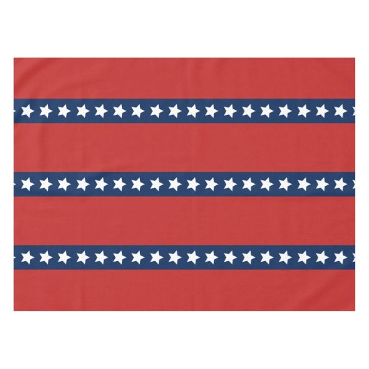 全米の赤白と青の愛国的な旗 テーブルクロス (正面(横))