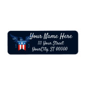 全米イーグル国旗の愛国心 ラベル (正面)