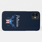 全米イーグル国旗の愛国心 Case-Mate iPhoneケース (裏面(横))