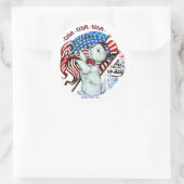 全米ウェスティーステッカー ラウンドシール (バッグ)