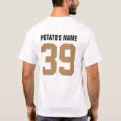 全米カウチポテトパーソナライズされた(背面) Tシャツ (裏面)