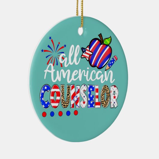 全米カウンセラー花火ヒョウ4位 セラミックオーナメント (右)