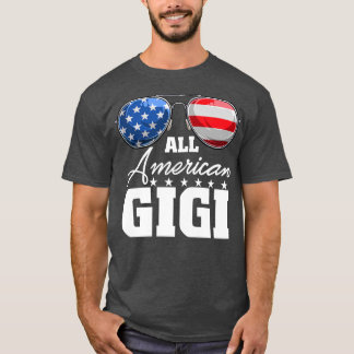 全米ギギおばあちゃんアメリカ国旗サングラス4日 Tシャツ