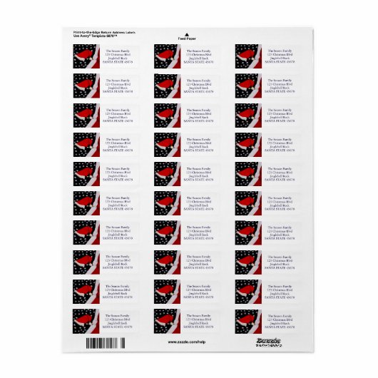 全米クリスマス ラベル (フルシート)