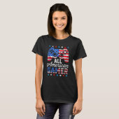 全米ゲーマーのビデオゲーム国旗アメリカ4位 Tシャツ (正面フル)